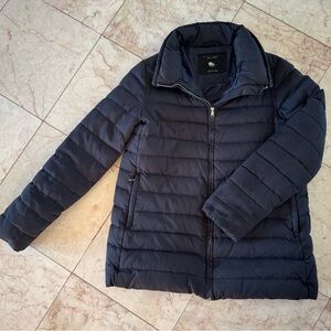 Zara Navy Puffer Jacket